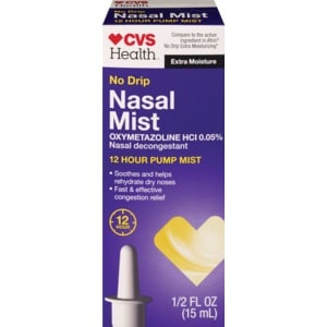 slide 1 of 1, CVS Health No Drip 12-Hour Relief Nasal Mist, 0.5 oz