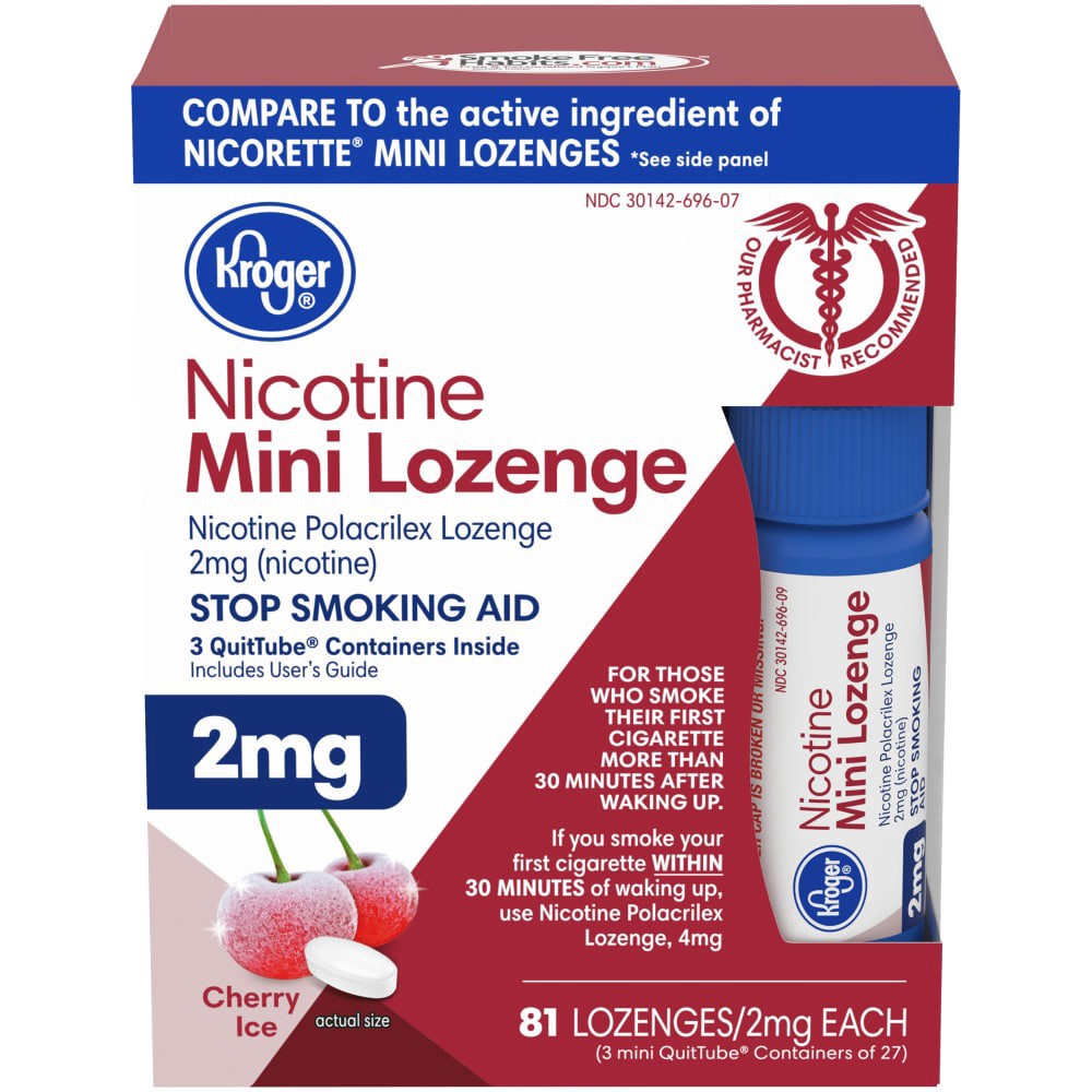 slide 3 of 3, Kroger Cherry Ice 2 Mg Nicotine Mini Lozenges, 81 ct