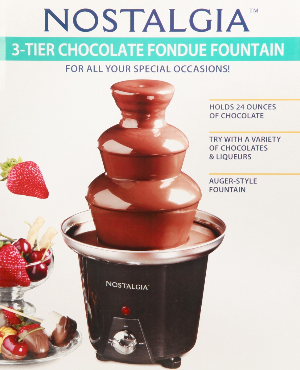 slide 3 of 11, Nostalgia 3-Tier Chocolate Fondue Fountain 1 ea, 1 ct