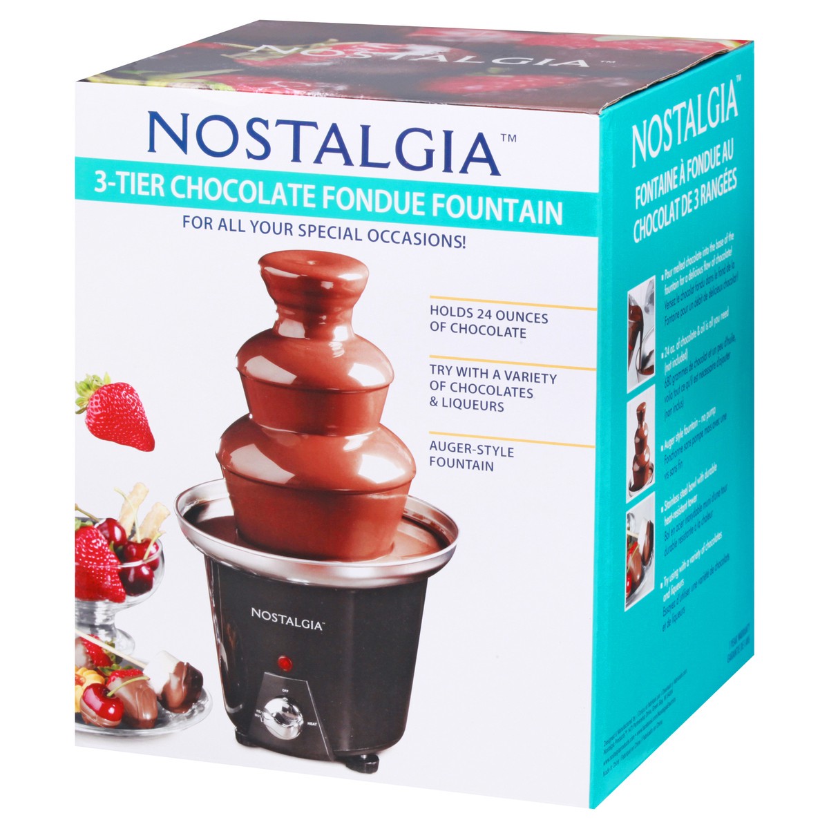 slide 4 of 11, Nostalgia 3-Tier Chocolate Fondue Fountain 1 ea, 1 ct