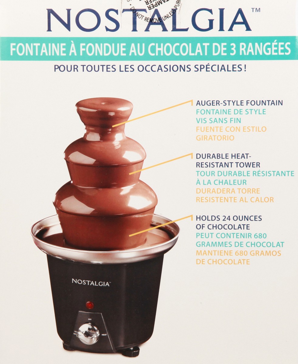 slide 5 of 11, Nostalgia 3-Tier Chocolate Fondue Fountain 1 ea, 1 ct