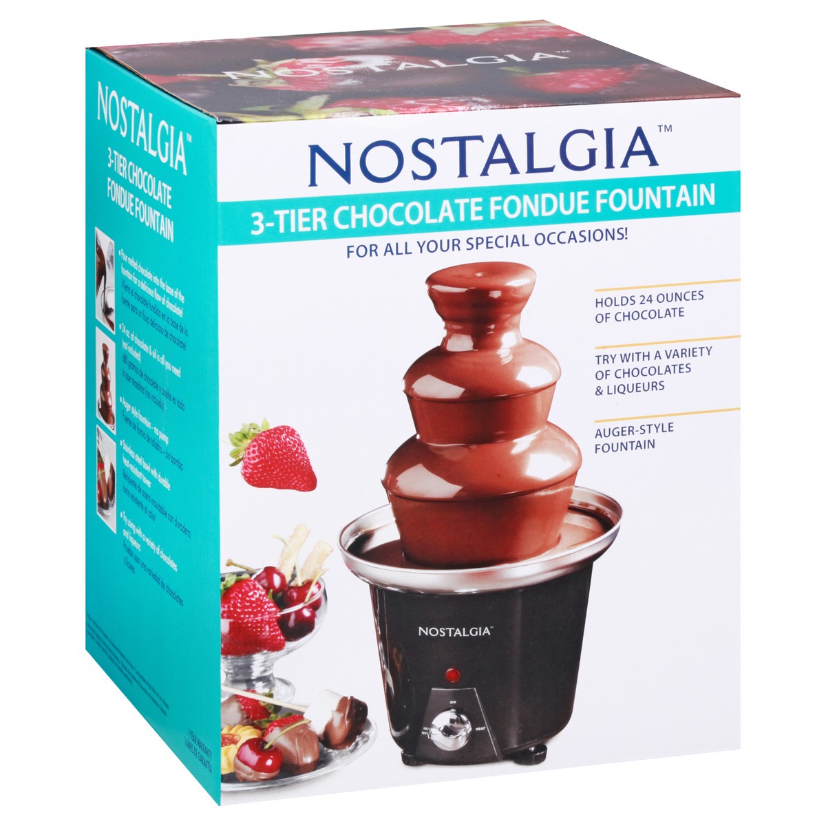 slide 7 of 11, Nostalgia 3-Tier Chocolate Fondue Fountain 1 ea, 1 ct