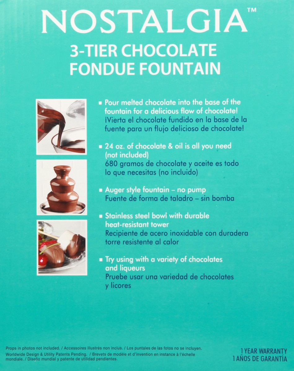 slide 10 of 11, Nostalgia 3-Tier Chocolate Fondue Fountain 1 ea, 1 ct