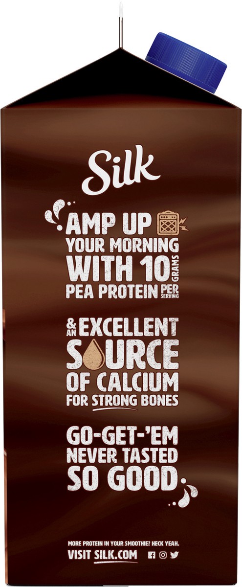 slide 4 of 9, Silk Protein Chocolate Pea, Almond & Cashew Milk, 1/2 gal