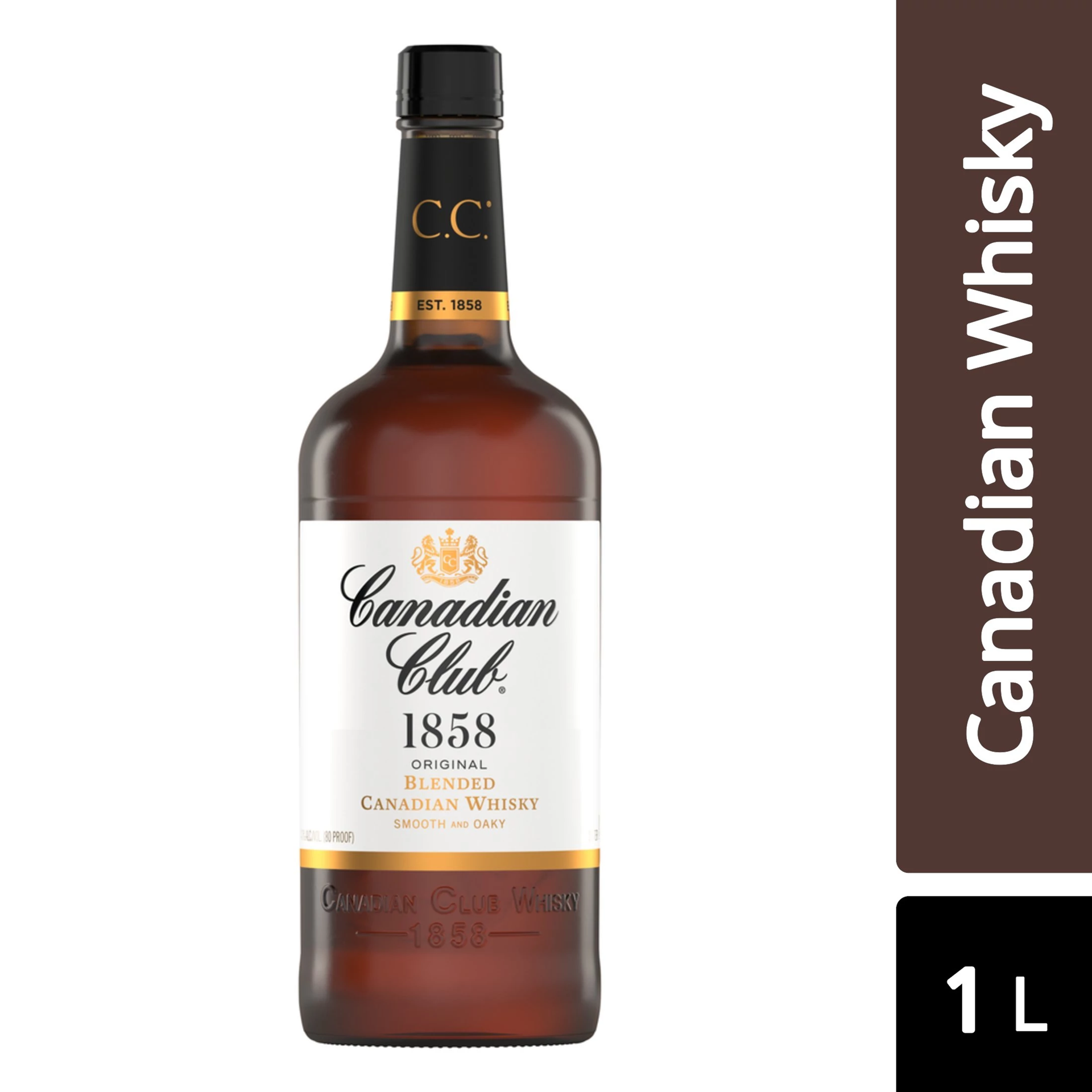 slide 1 of 2, Canada Club Whiskey 12yr, 1000 liter