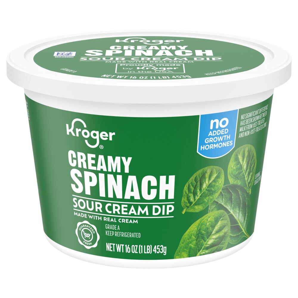 slide 1 of 4, Kroger® Creamy Spinach Sour Cream Dip, 16 oz