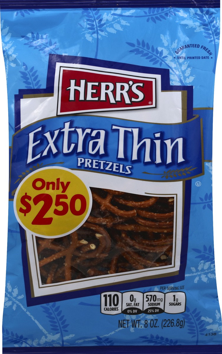 slide 5 of 6, Herr's Pretzel Thins Regular, 8 oz