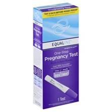 slide 1 of 1, Equaline 1 Step Pregnancy Test Kit, 1 ct