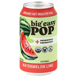 Big Easy Pop Watermelon Lime Sparkling Drink 12 fl oz