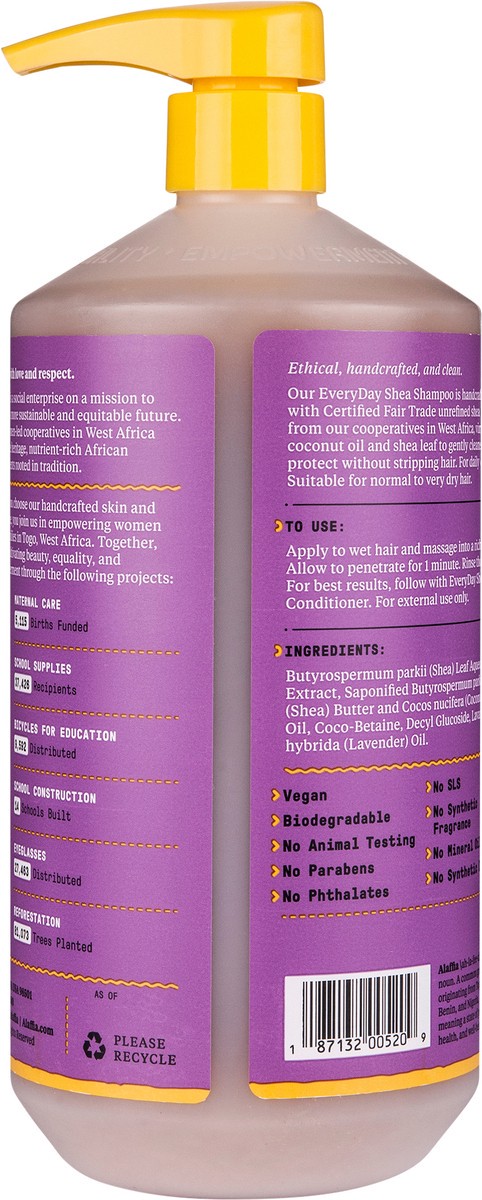 slide 3 of 7, Alaffia Lavender Everyday Shea Shampoo, 32 fl oz