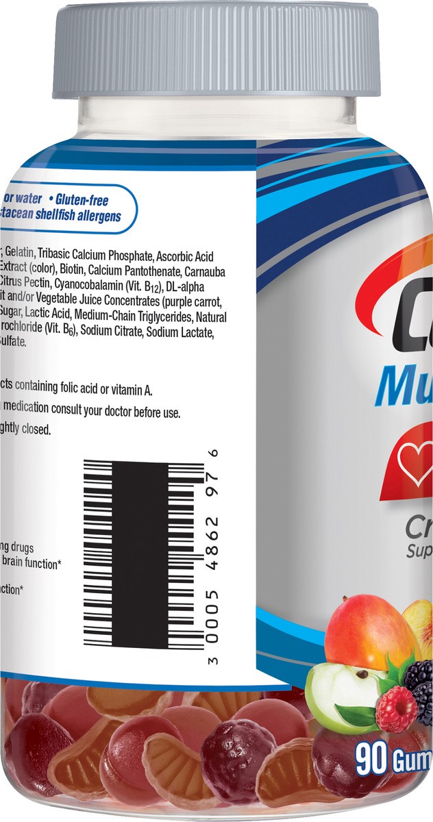 slide 4 of 7, Centrum MultiGummies Men 50+ Assorted Natural Fruit Flavors Multivitamin/Multimineral 90 ea, 90 ct