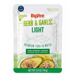 Hy-Vee Herb & Garlic Light Tuna Pouch
