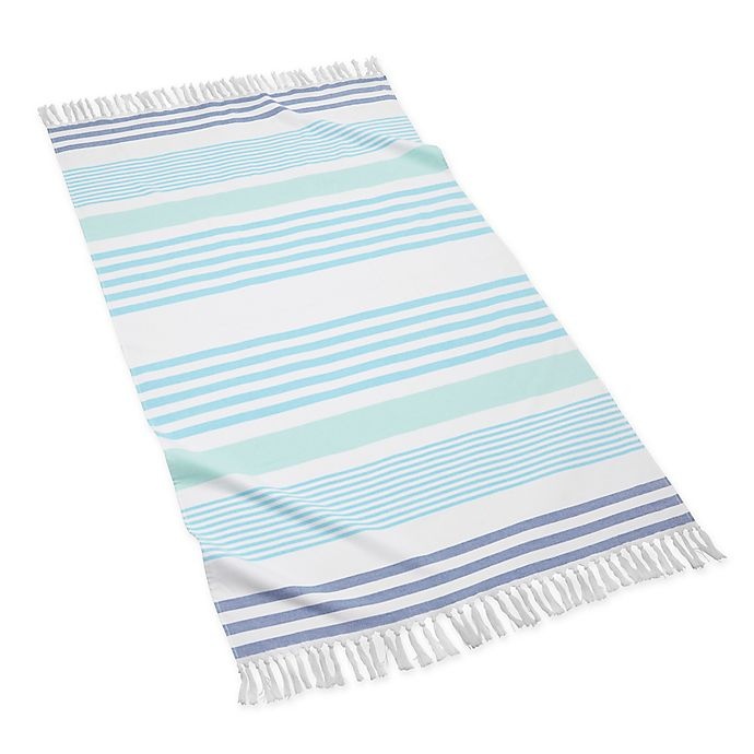 slide 1 of 1, Kassatex Sonia Stripe Beach Towel - Cool, 1 ct