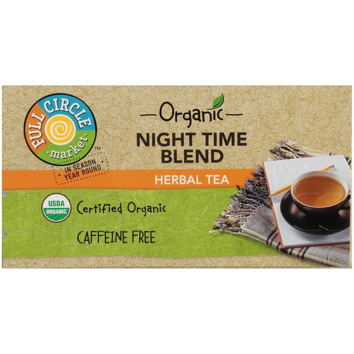 slide 2 of 9, Full Circle Market Caffeine Free Night Time Blend Herbal Tea - 1.1 oz, 1.1 oz