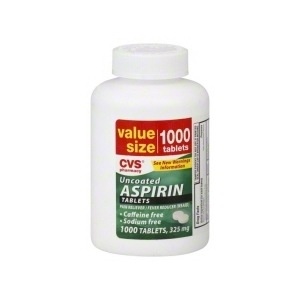 slide 1 of 1, CVS Pharmacy Aspirin 325 Mg Uncoated Tablets Value Size, 1000 ct