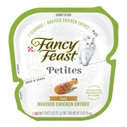 Purina Fancy Feast Petites Gourmet Wet Cat Food Pate, Petites Braised Chicken Entree