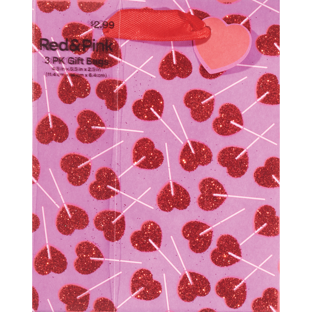 slide 1 of 1, INTERNATIONAL GREETINGS Val Small Kraft Bags B, 3 ct