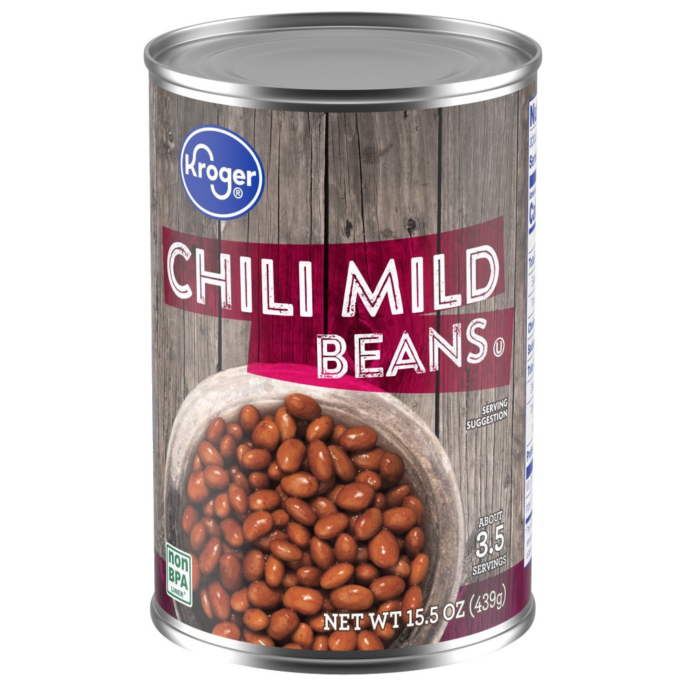 slide 1 of 4, Kroger Chili Mild Canned Beans, 15.5 oz