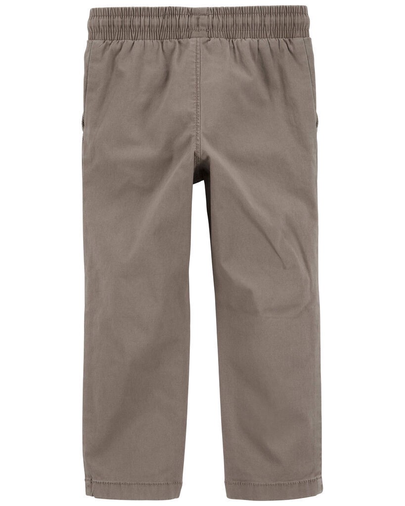 slide 3 of 3, Oshkosh Baby Drawstring Pants with Reinforced Knees Tan 24M, 1 ct