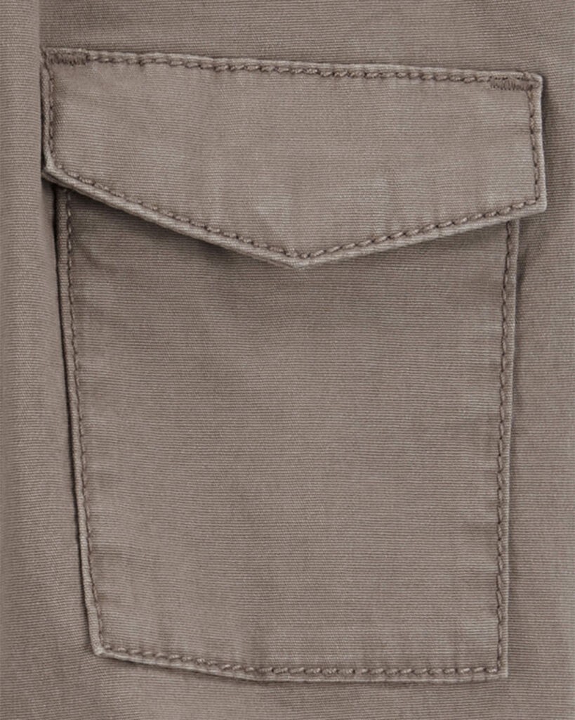 slide 2 of 3, Oshkosh Baby Drawstring Pants with Reinforced Knees Tan 24M, 1 ct