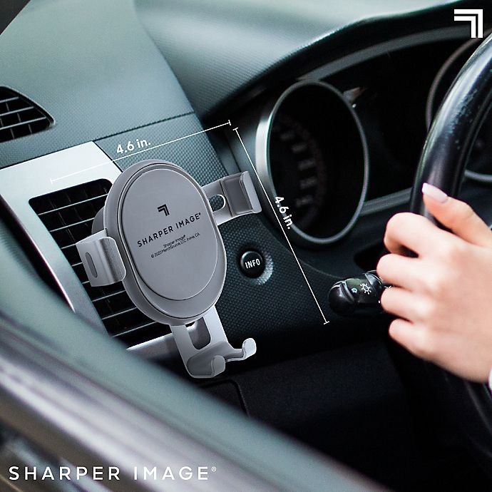 slide 5 of 9, Sharper Image Car Phone Holder Cradle - Grey, 1 ct