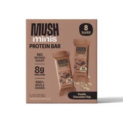 MUSH Minis Double Chocolate Chip Protein Bars - 9.6 oz / 8 ct