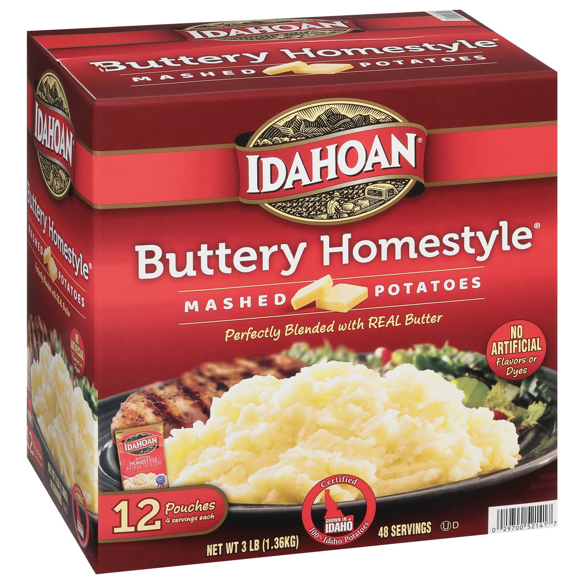 slide 2 of 9, Idahoan Buttery Homestyle Mashed Potatoes Club Pack, 12 ct