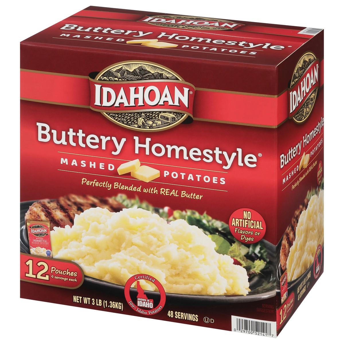 slide 3 of 9, Idahoan Buttery Homestyle Mashed Potatoes Club Pack, 12 ct