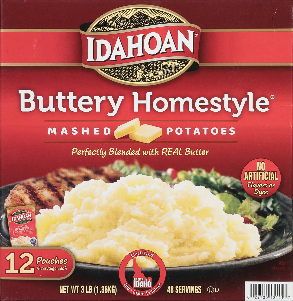 slide 5 of 9, Idahoan Buttery Homestyle Mashed Potatoes Club Pack, 12 ct