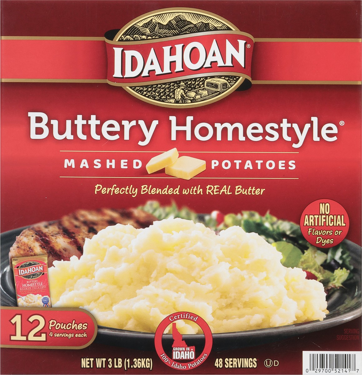 slide 6 of 9, Idahoan Buttery Homestyle Mashed Potatoes Club Pack, 12 ct