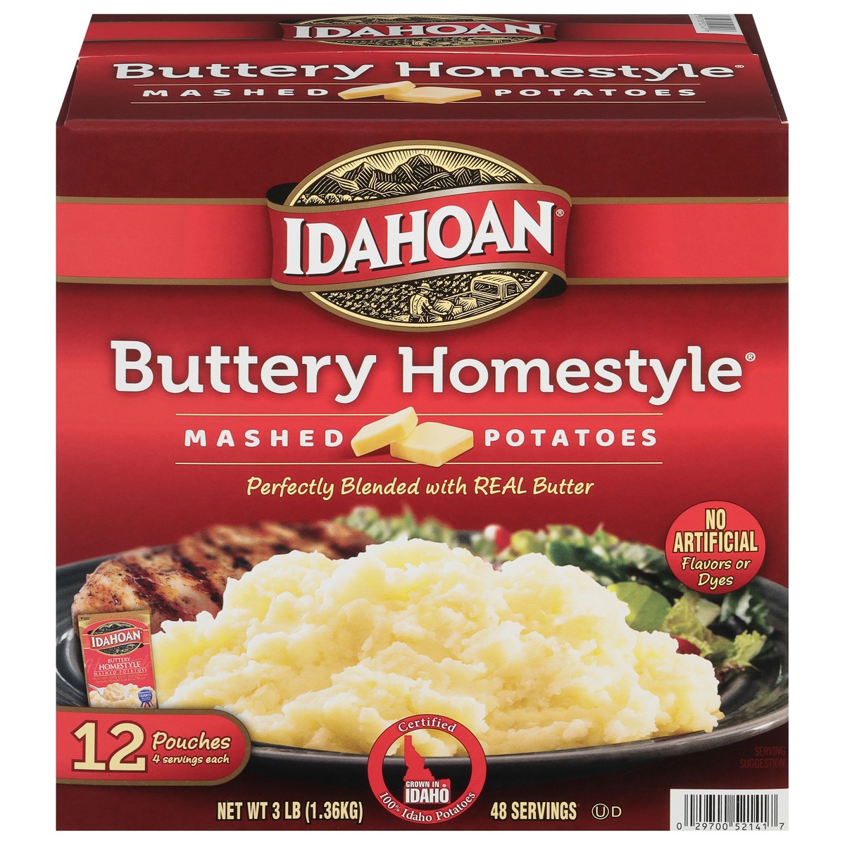 slide 1 of 9, Idahoan Buttery Homestyle Mashed Potatoes Club Pack, 12 ct