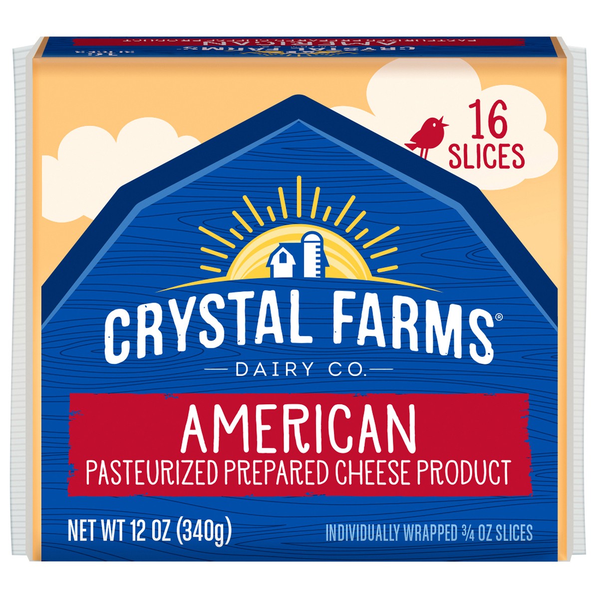 slide 1 of 2, Crystal Farms Cheese Slices, 16 ct