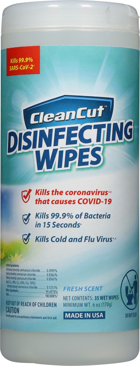 slide 8 of 12, Clean Cut Fresh Scent Disinfecting Wipes 35 ea, 35 ct