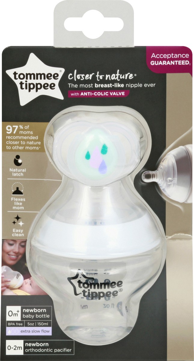 slide 6 of 9, Tommee Tippee Closer to Nature Anti-Colic Valve Slow Flow 0-2 M Bottle 1 ea, 5 oz