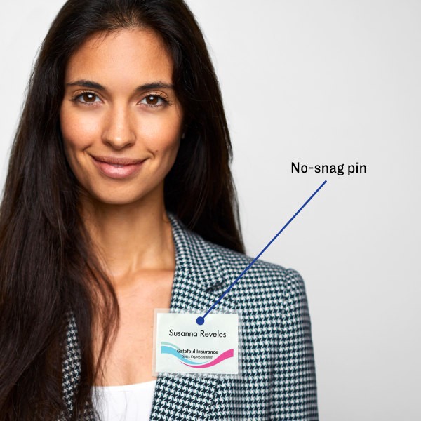 slide 6 of 8, Avery Pin Style Name Badge Kits, Top Loading, 100 ct; 3 in x 4 in