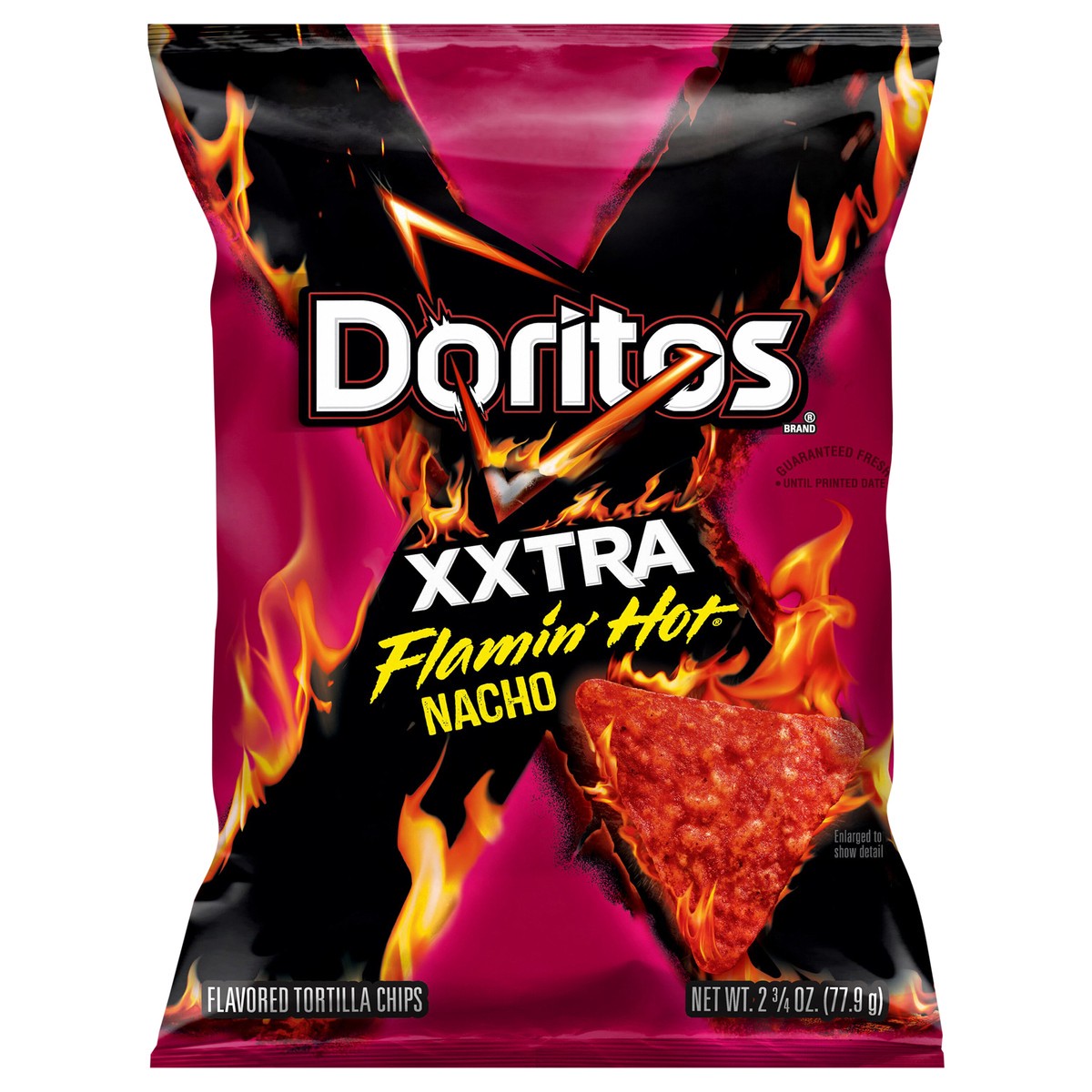 slide 6 of 9, Doritos Nacho Cheese Flavored Tortilla Chips Xxtra Flamin' Hot 2 3/4 Oz, 2.75 oz