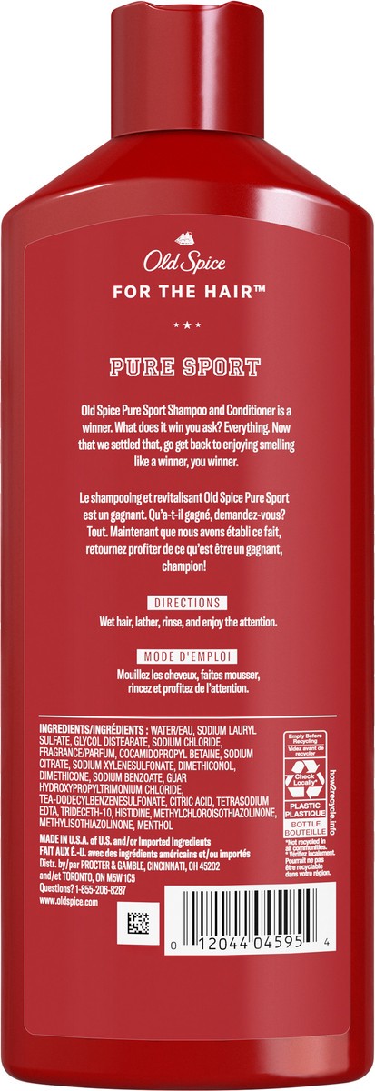 slide 3 of 3, Old Spice Pure Sport 2in1 Shampoo and Conditioner for Men, 13.5 fl oz, 13.5 fl oz