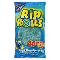 Rip Rolls Frambuesa Azul Blue Raspberry Candy 1.4 oz