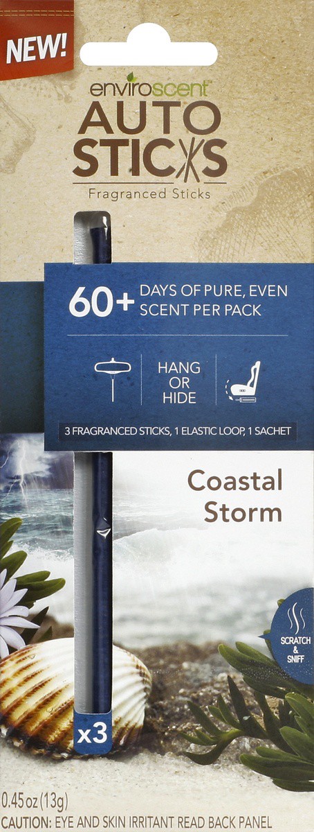 slide 2 of 2, Enviroscent Coastal Storm Auto Stick Air Freshener - Blue, 3 ct