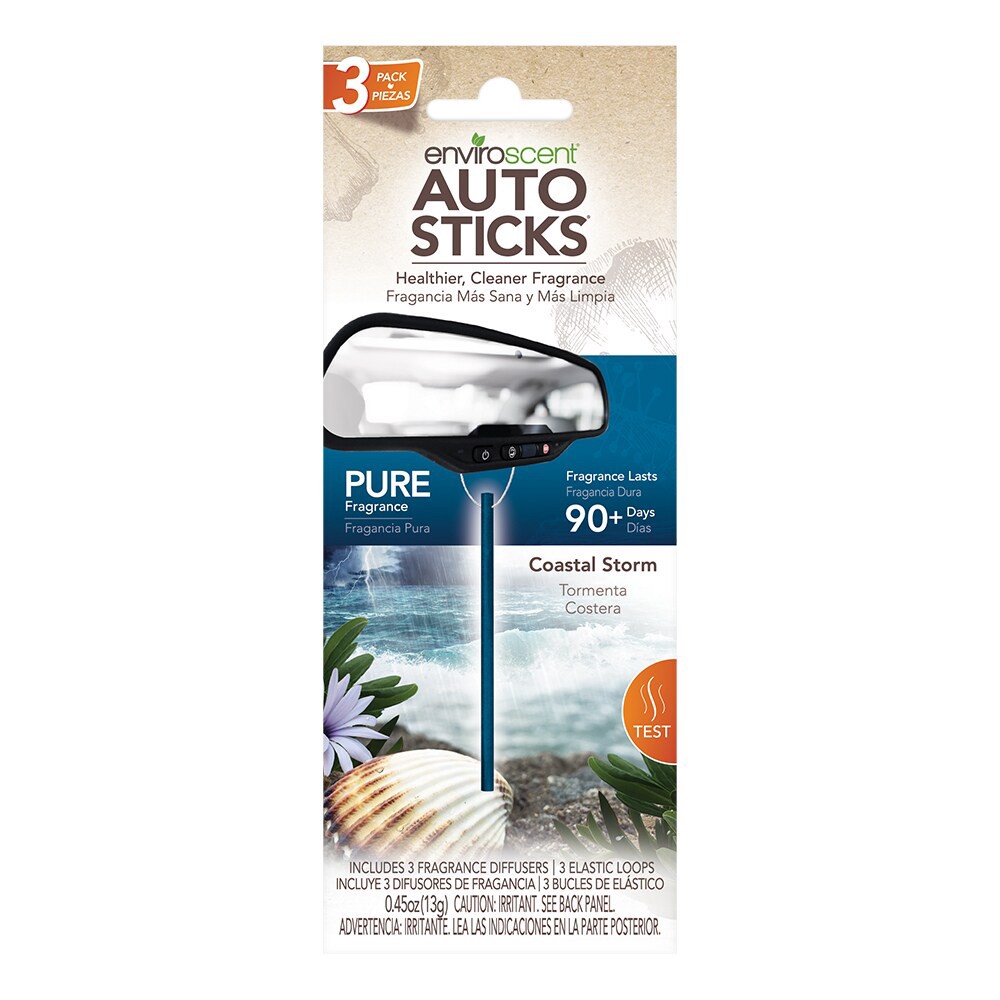 slide 1 of 2, Enviroscent Coastal Storm Auto Stick Air Freshener - Blue, 3 ct