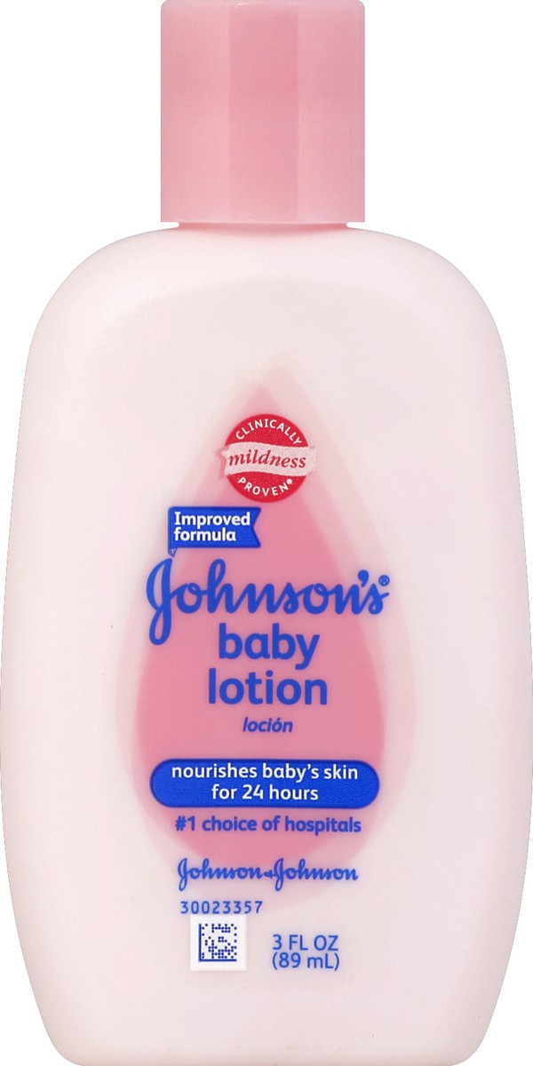 slide 2 of 2, Johnson's Baby Lotion 3 oz, 3 oz