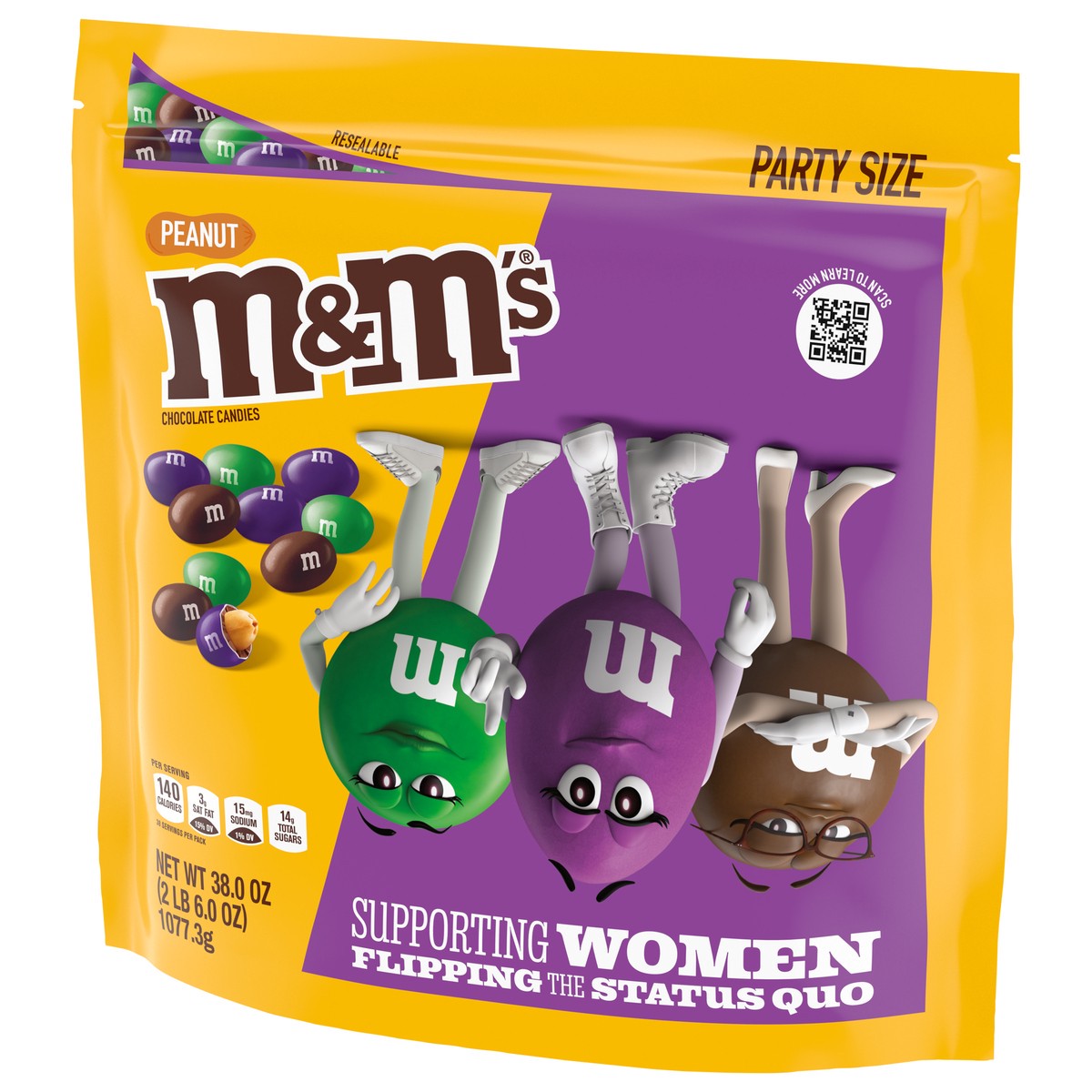 slide 2 of 9, M&M's Limited Edition Peanut Milk Chocolate Candy featuring Purple Candy, Party Size, 38 oz Bulk Bag, 38 oz