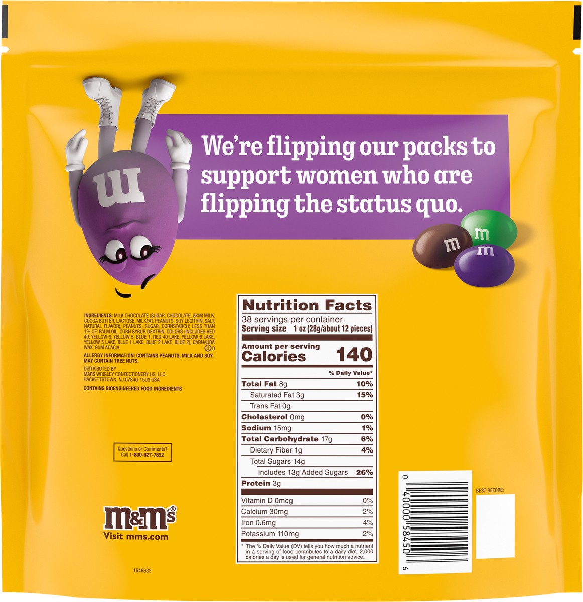 slide 3 of 9, M&M's Limited Edition Peanut Milk Chocolate Candy featuring Purple Candy, Party Size, 38 oz Bulk Bag, 38 oz