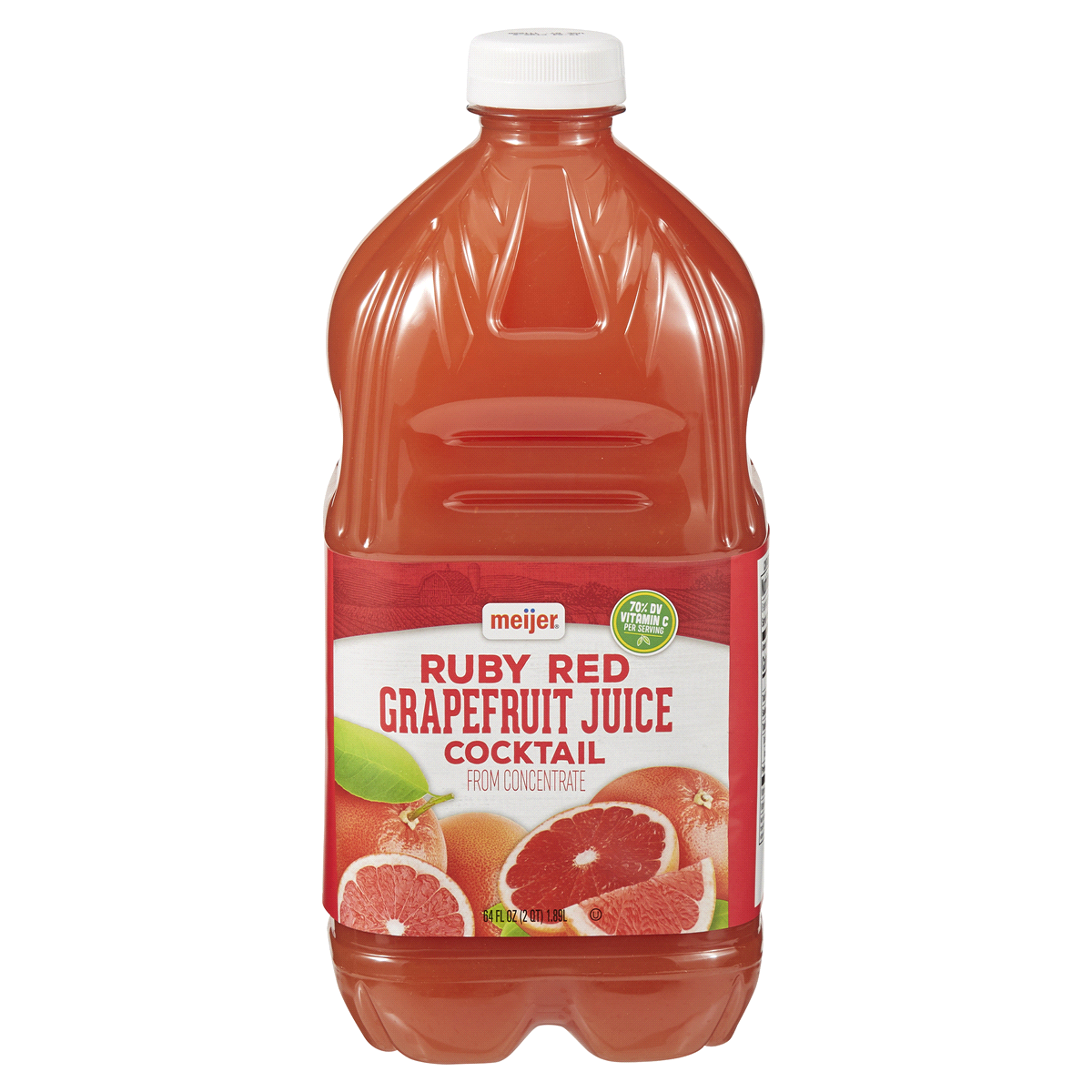 slide 1 of 1, Meijer Ruby Red Grapefruit Juice Cocktail, 64 oz