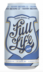 slide 1 of 1, 4 Hands Brewing Co. Full Life Lager Cans, 72 fl oz