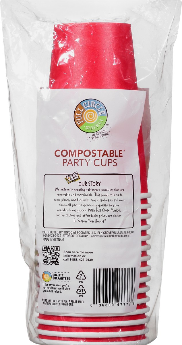 slide 7 of 8, Full Circle Market Party Cups, Compostable, 16 Ounce, 15 ct