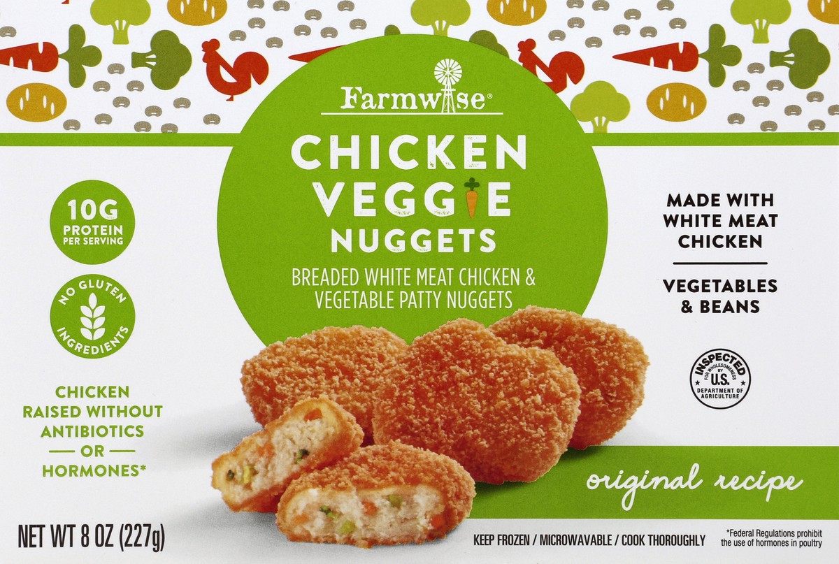 slide 5 of 5, Farmwise Original Recipe Chicken Veggie Nuggets, 8 oz