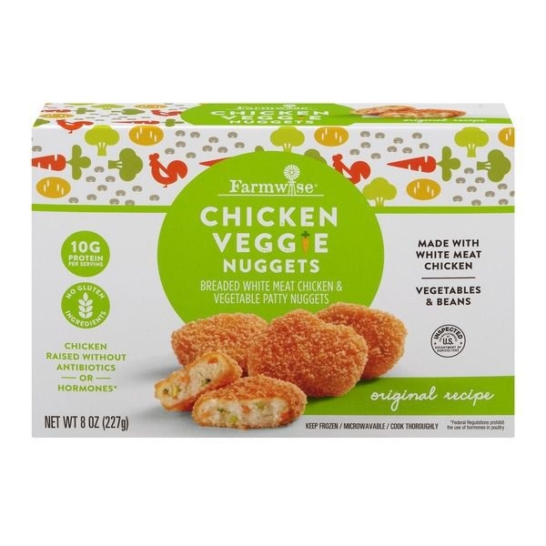 slide 1 of 5, Farmwise Original Recipe Chicken Veggie Nuggets, 8 oz