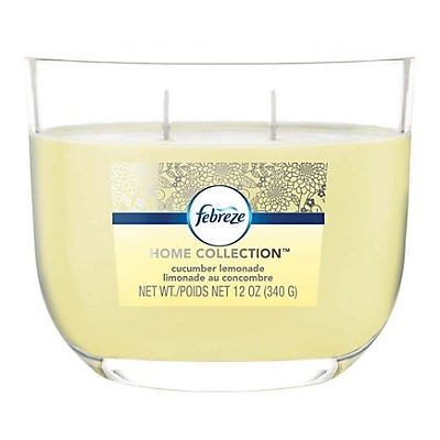 slide 1 of 1, Febreze Home Collections Cucumber Lemonade Dual Wick Candle, 12 oz