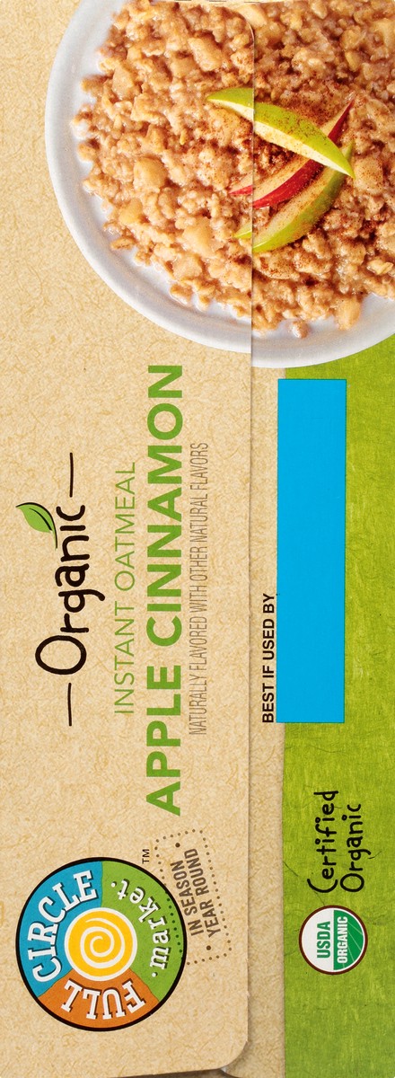 slide 6 of 14, Full Circle Market Organic Apple Cinnamon Instant Oatmeal 8 ea, 8 ct